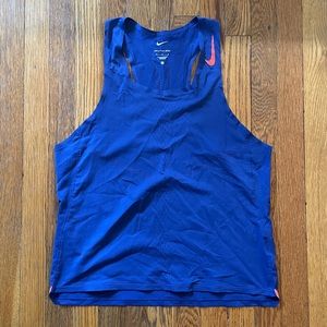 Nike Dri Fit ADV racing singlet (Royal Blue/Orange)